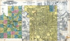 Index Map - Spokane City 2, Outline County Map, Spokane County 1912